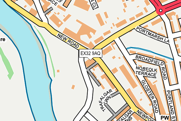 EX32 9AQ map - OS OpenMap – Local (Ordnance Survey)