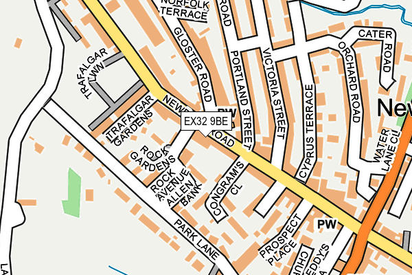 EX32 9BE map - OS OpenMap – Local (Ordnance Survey)