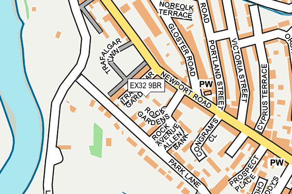 EX32 9BR map - OS OpenMap – Local (Ordnance Survey)