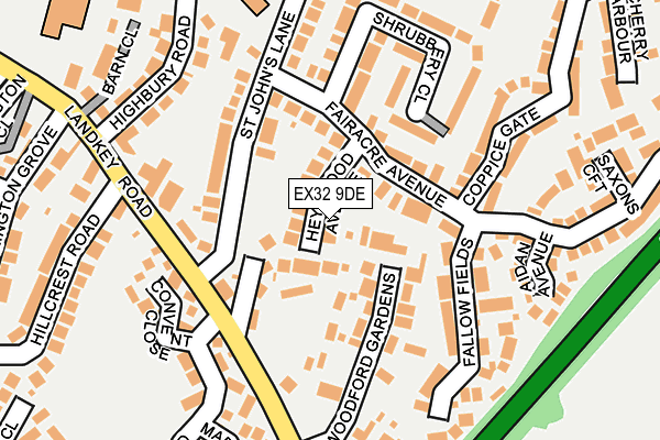 EX32 9DE map - OS OpenMap – Local (Ordnance Survey)