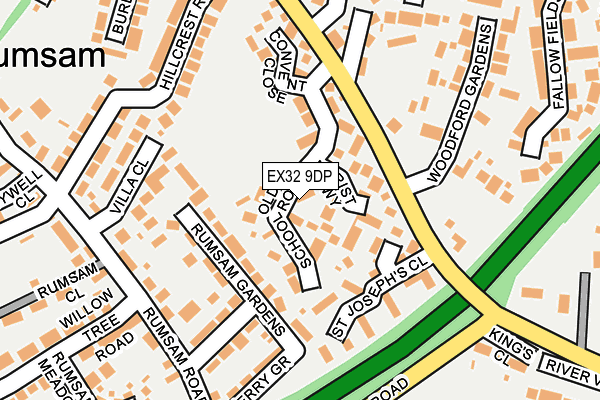 EX32 9DP map - OS OpenMap – Local (Ordnance Survey)