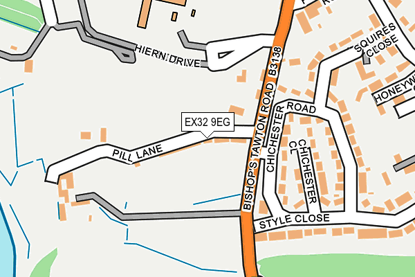 EX32 9EG map - OS OpenMap – Local (Ordnance Survey)