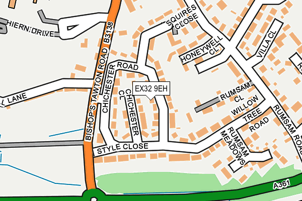 EX32 9EH map - OS OpenMap – Local (Ordnance Survey)