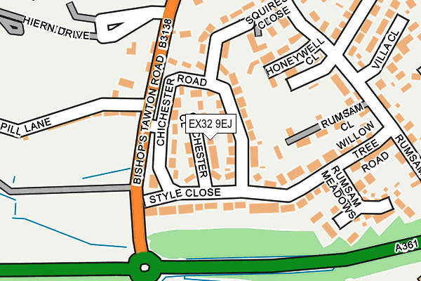 EX32 9EJ map - OS OpenMap – Local (Ordnance Survey)