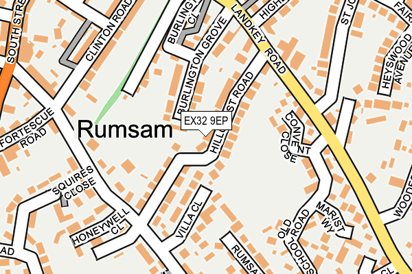 EX32 9EP map - OS OpenMap – Local (Ordnance Survey)