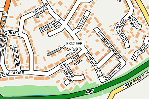 EX32 9ER map - OS OpenMap – Local (Ordnance Survey)