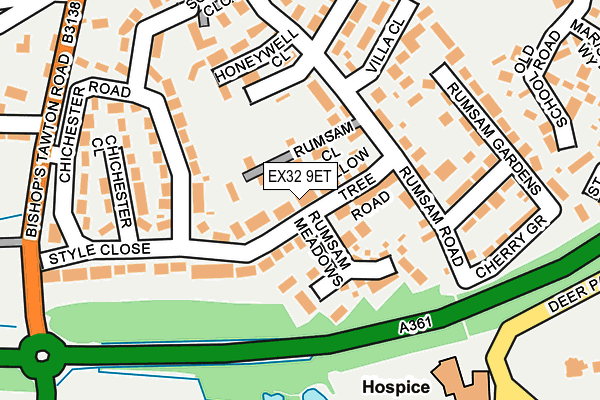 EX32 9ET map - OS OpenMap – Local (Ordnance Survey)