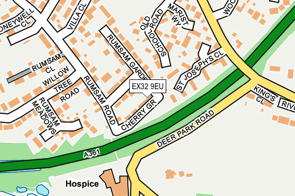 EX32 9EU map - OS OpenMap – Local (Ordnance Survey)