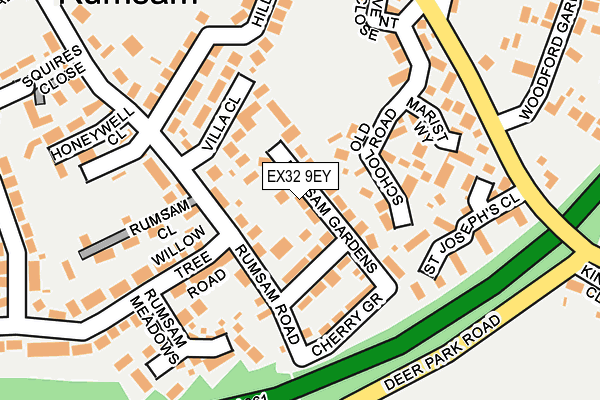 EX32 9EY map - OS OpenMap – Local (Ordnance Survey)