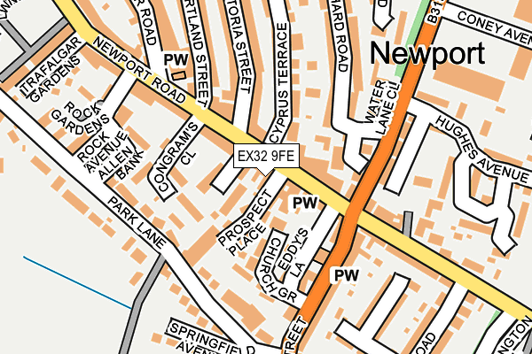 EX32 9FE map - OS OpenMap – Local (Ordnance Survey)