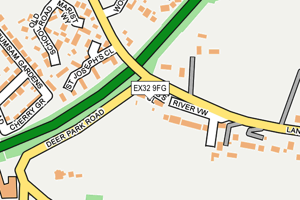 EX32 9FG map - OS OpenMap – Local (Ordnance Survey)