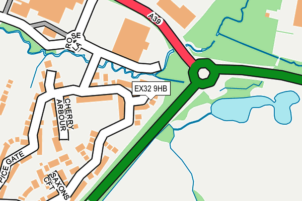 EX32 9HB map - OS OpenMap – Local (Ordnance Survey)