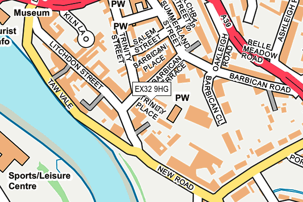 EX32 9HG map - OS OpenMap – Local (Ordnance Survey)