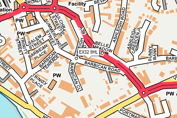 EX32 9HL map - OS OpenMap – Local (Ordnance Survey)