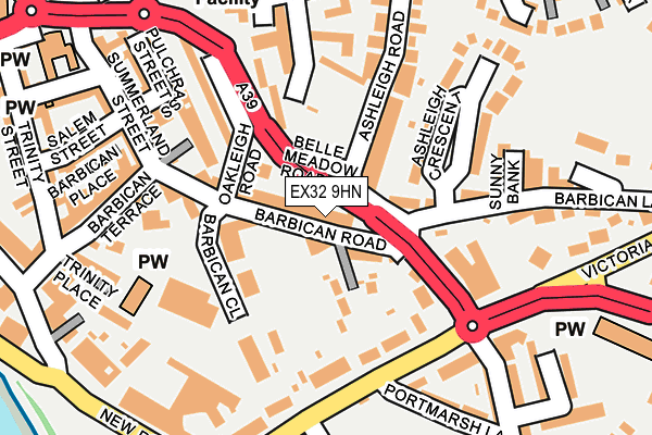 EX32 9HN map - OS OpenMap – Local (Ordnance Survey)
