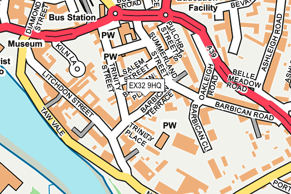 EX32 9HQ map - OS OpenMap – Local (Ordnance Survey)