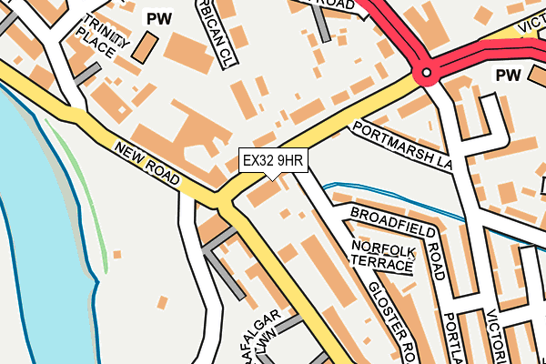 EX32 9HR map - OS OpenMap – Local (Ordnance Survey)