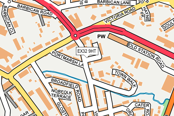 EX32 9HT map - OS OpenMap – Local (Ordnance Survey)