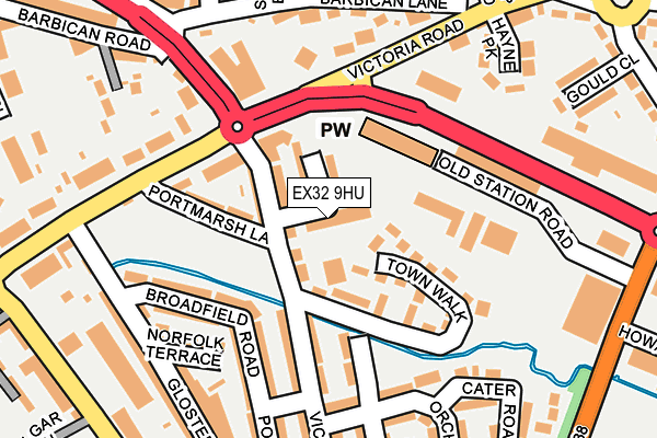 EX32 9HU map - OS OpenMap – Local (Ordnance Survey)