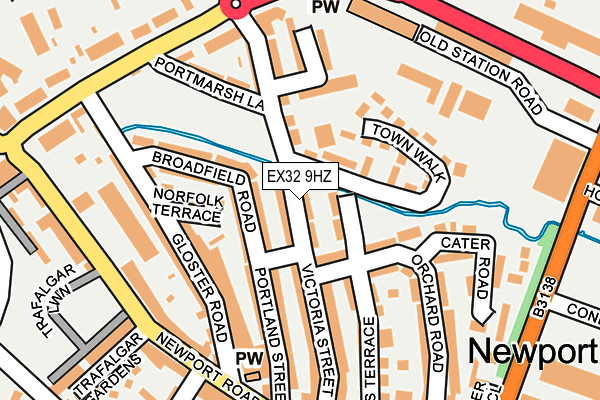 EX32 9HZ map - OS OpenMap – Local (Ordnance Survey)