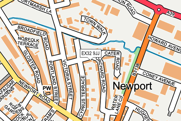 EX32 9JJ map - OS OpenMap – Local (Ordnance Survey)