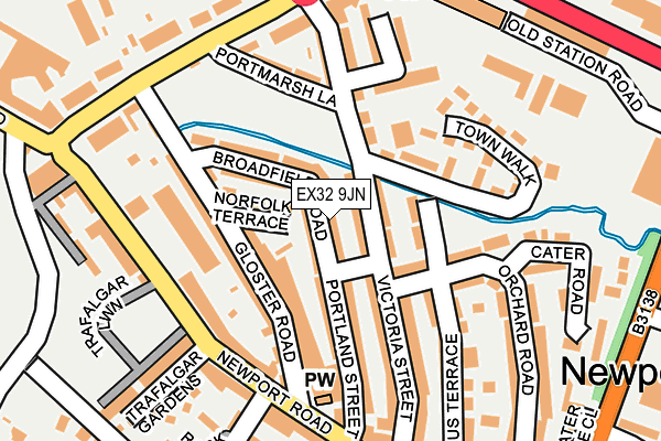 EX32 9JN map - OS OpenMap – Local (Ordnance Survey)