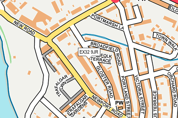 EX32 9JR map - OS OpenMap – Local (Ordnance Survey)