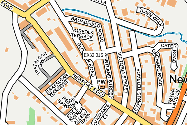 EX32 9JS map - OS OpenMap – Local (Ordnance Survey)