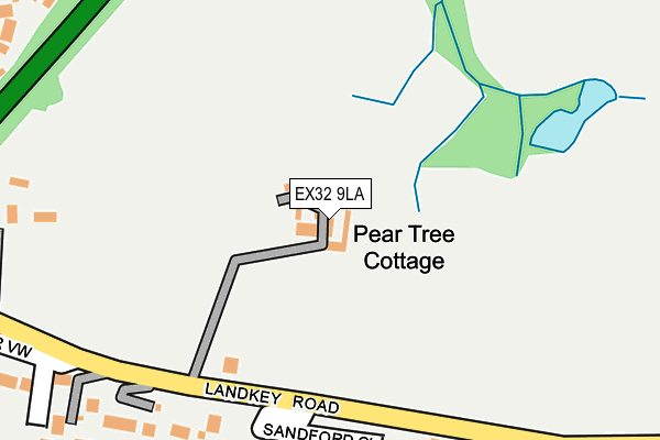 EX32 9LA map - OS OpenMap – Local (Ordnance Survey)