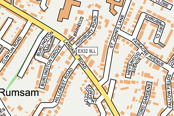 EX32 9LL map - OS OpenMap – Local (Ordnance Survey)