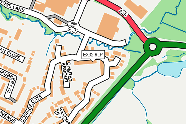 EX32 9LP map - OS OpenMap – Local (Ordnance Survey)