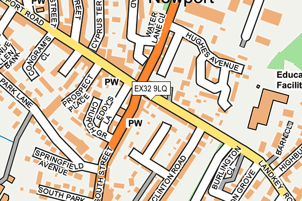 EX32 9LQ map - OS OpenMap – Local (Ordnance Survey)