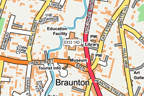 EX33 1AD map - OS OpenMap – Local (Ordnance Survey)