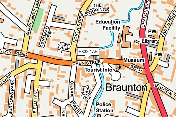 EX33 1AH map - OS OpenMap – Local (Ordnance Survey)