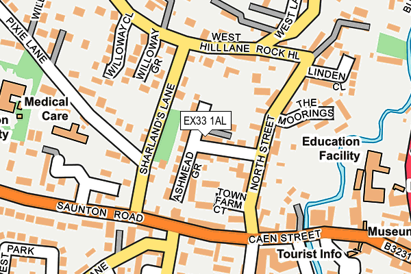 EX33 1AL map - OS OpenMap – Local (Ordnance Survey)