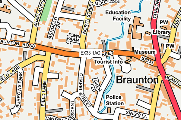 EX33 1AQ map - OS OpenMap – Local (Ordnance Survey)