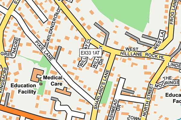 EX33 1AT map - OS OpenMap – Local (Ordnance Survey)