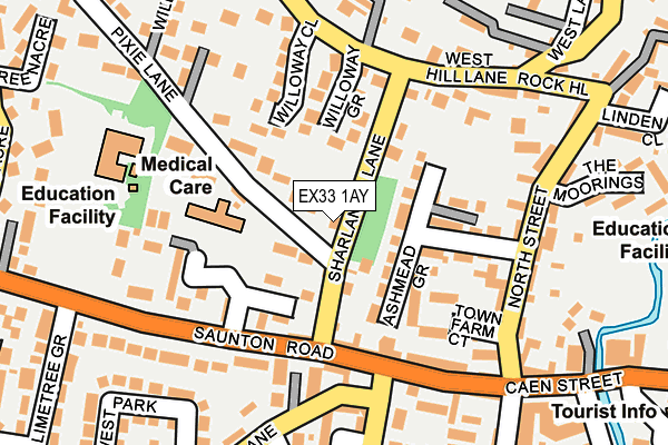 EX33 1AY map - OS OpenMap – Local (Ordnance Survey)