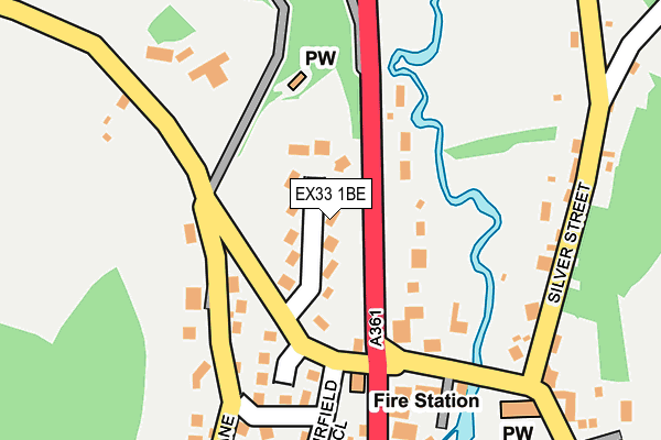 EX33 1BE map - OS OpenMap – Local (Ordnance Survey)