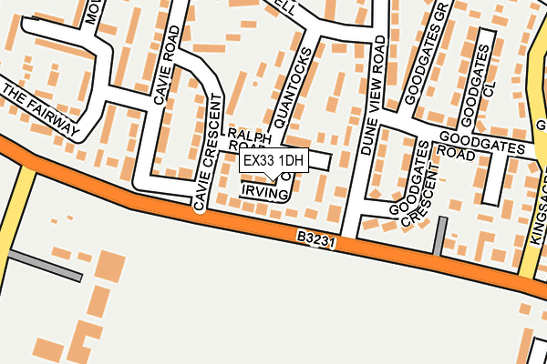 EX33 1DH map - OS OpenMap – Local (Ordnance Survey)