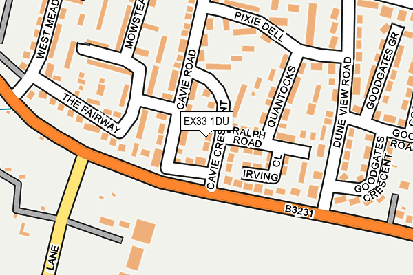 EX33 1DU map - OS OpenMap – Local (Ordnance Survey)