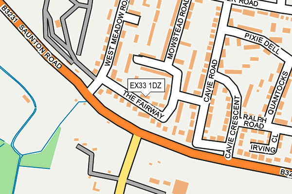 EX33 1DZ map - OS OpenMap – Local (Ordnance Survey)
