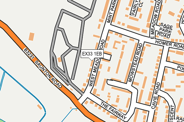 EX33 1EB map - OS OpenMap – Local (Ordnance Survey)