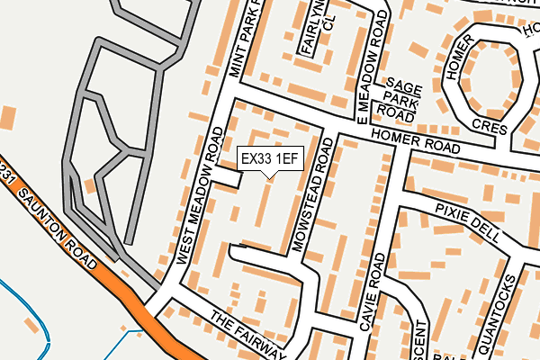 EX33 1EF map - OS OpenMap – Local (Ordnance Survey)