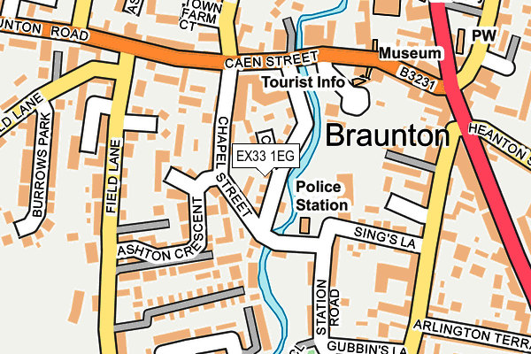 EX33 1EG map - OS OpenMap – Local (Ordnance Survey)