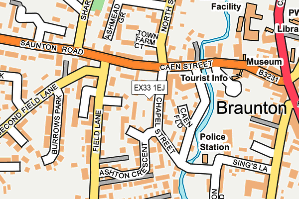 EX33 1EJ map - OS OpenMap – Local (Ordnance Survey)
