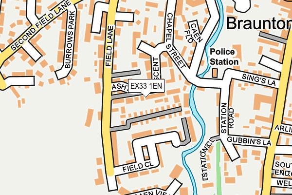 EX33 1EN map - OS OpenMap – Local (Ordnance Survey)