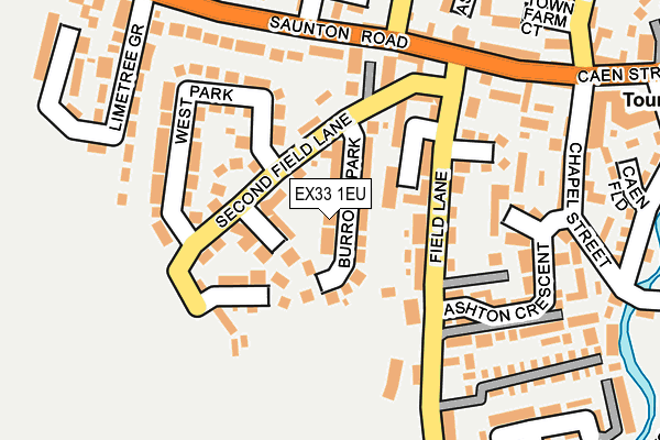 EX33 1EU map - OS OpenMap – Local (Ordnance Survey)