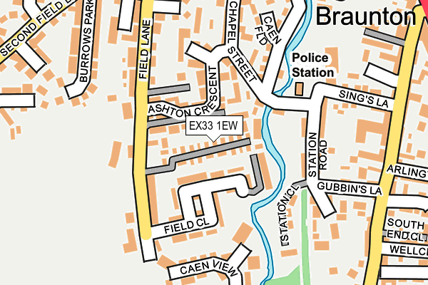 EX33 1EW map - OS OpenMap – Local (Ordnance Survey)