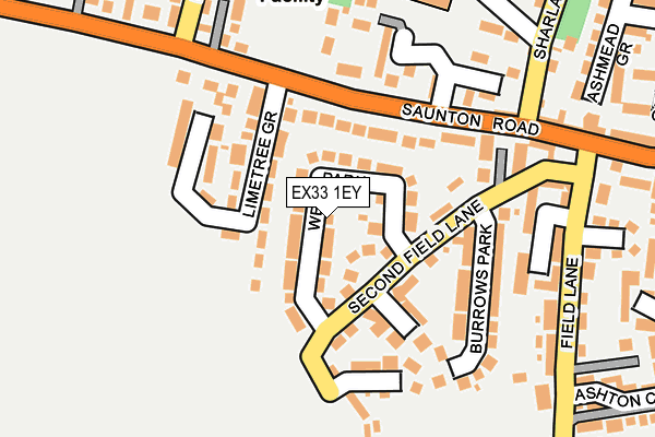 EX33 1EY map - OS OpenMap – Local (Ordnance Survey)